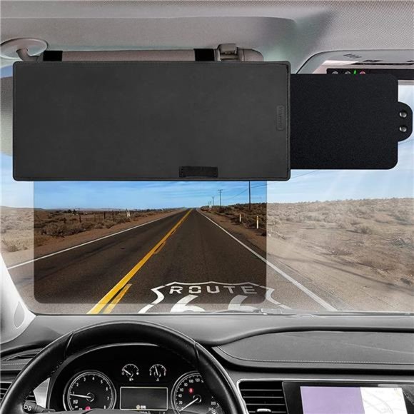 Polarized Sun Visor for Car with Zipper Slider, Upgraded UV400 Car Sun Visor - Picture 1 of 7